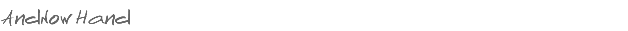 Sample characters AndNow Hand Font